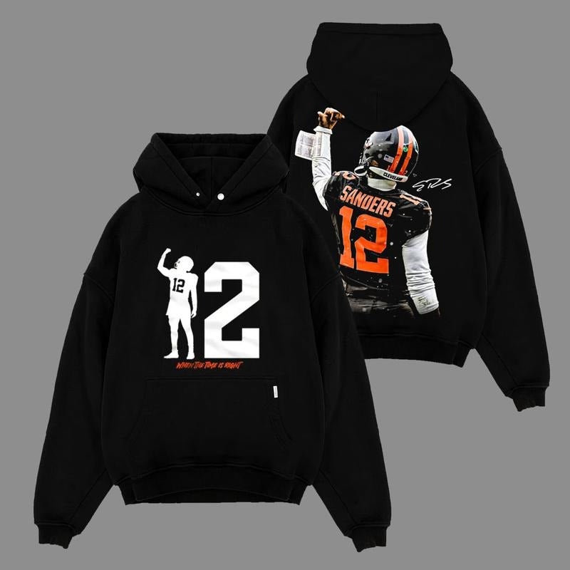 Shedeur Sanders 12 Celly For Dawg Pound Browns Football Fans T-Shirt / Sweatshirt / Hoodie