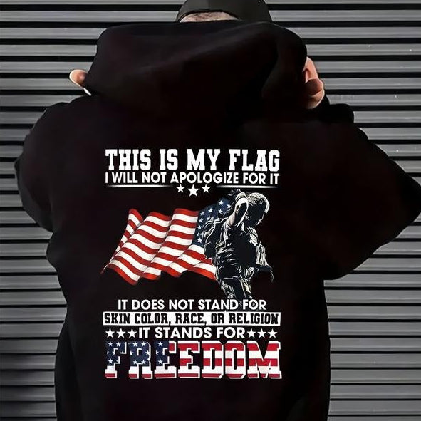 Patriotic American Flag & Soldier Print T-Shirt / Sweatshirt / Hoodie