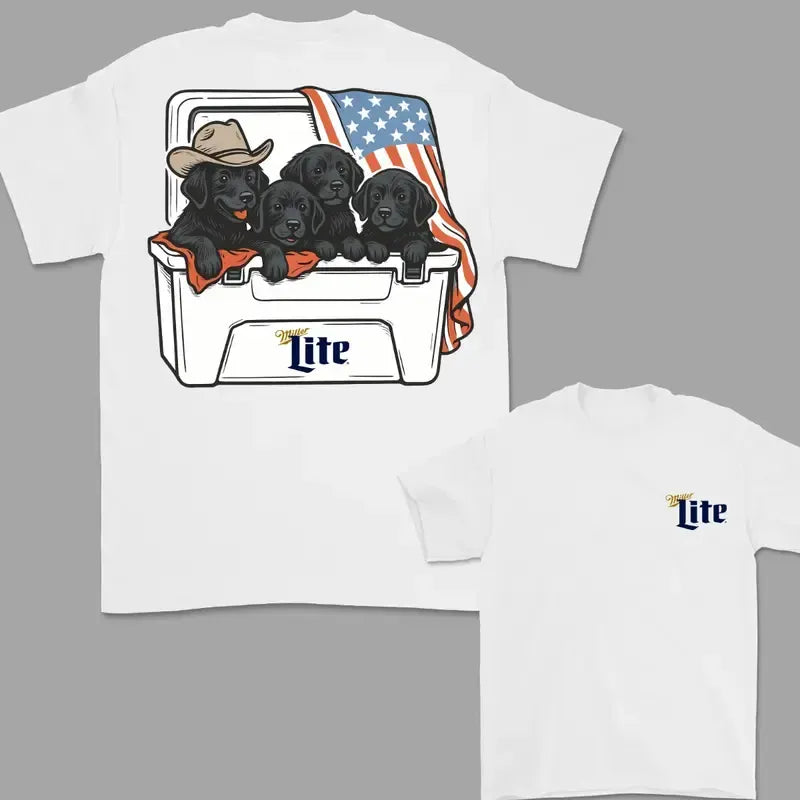 Dogs Beer 4th Of July Black LITE T-Shirt / Sweatshirt / Hoodie