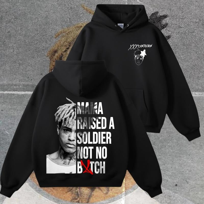 XXXTentacion Mama Raised A Soldier Vintage Rapper T-Shirt / Sweatshirt / Hoodie