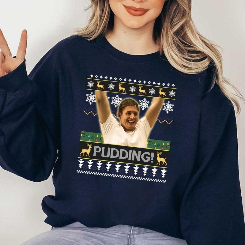 Pudding Castiel Supernatural Christmas Graphic T-Shirt / Sweatshirt / Hoodie