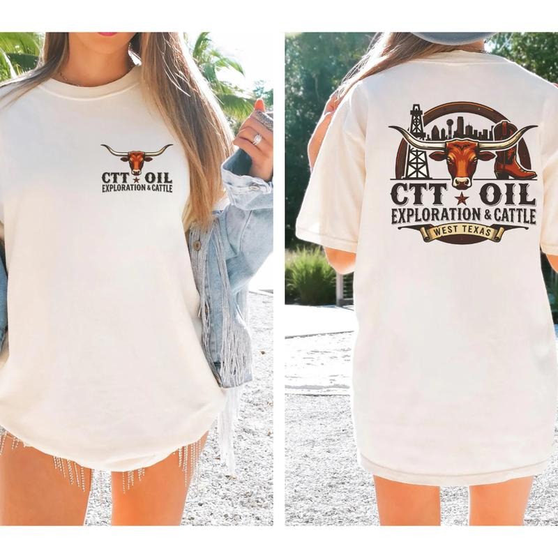 CTT Oil Exploration & Cattle Oilfield Ranch Graphic T-Shirt / Sweatshirt / Hoodie