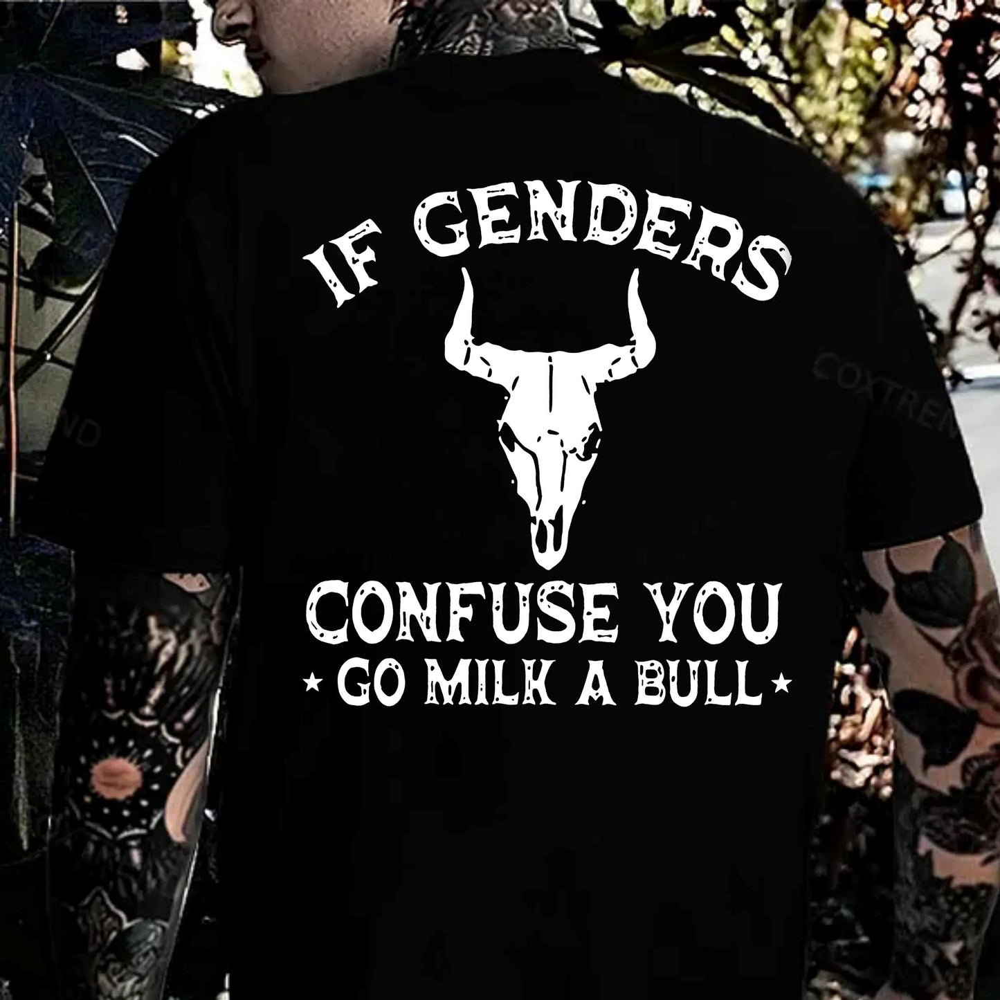 Go Milk A Bull Funny Bull Skull Graphic T-Shirt / Sweatshirt / Hoodie