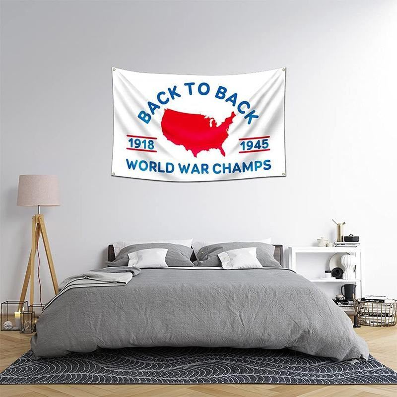World War Champs Flag Back to Back Banner