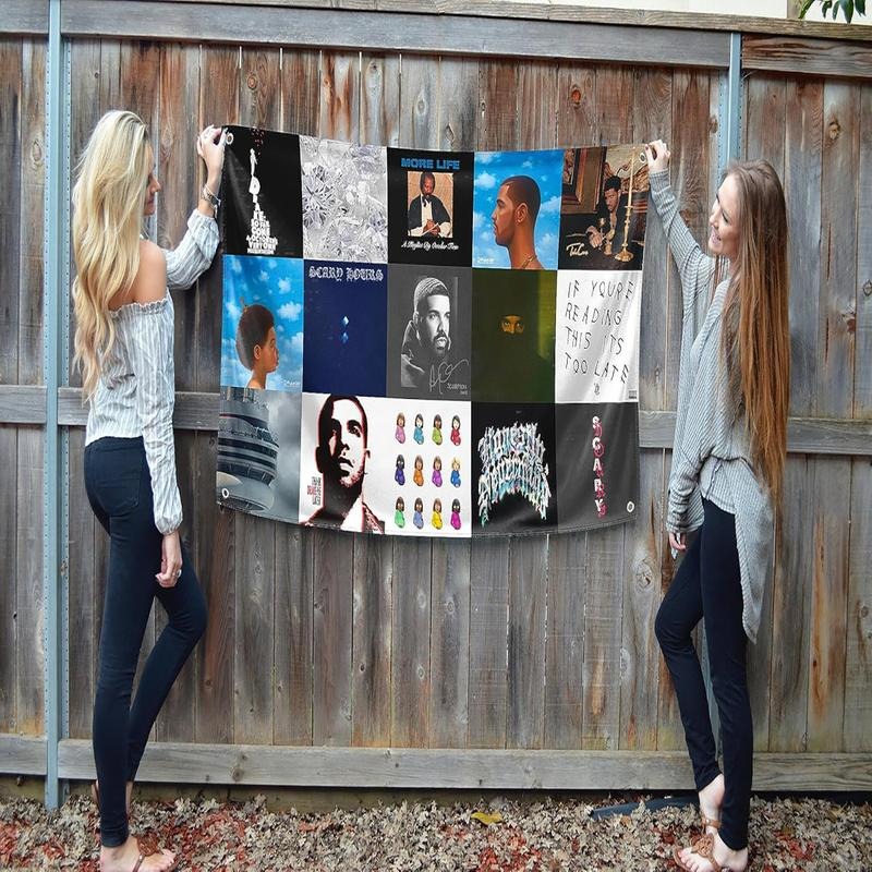 Rapper Music Album Cover Flag