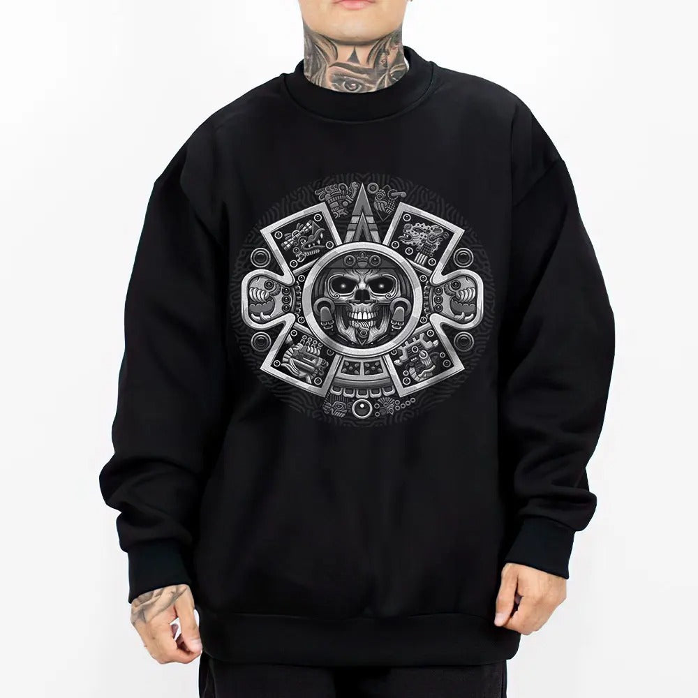 Mexican Chicano Aztec Skull Graphic T-Shirt / Sweatshirt / Hoodie