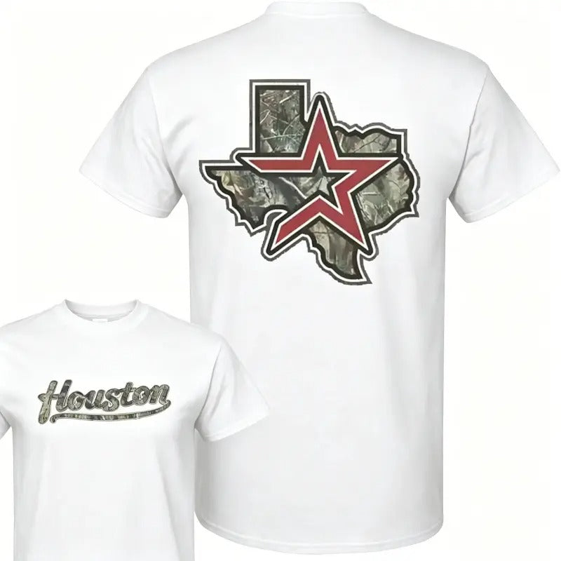 Houston Texas Camo Star Graphic T-Shirt / Sweatshirt / Hoodie