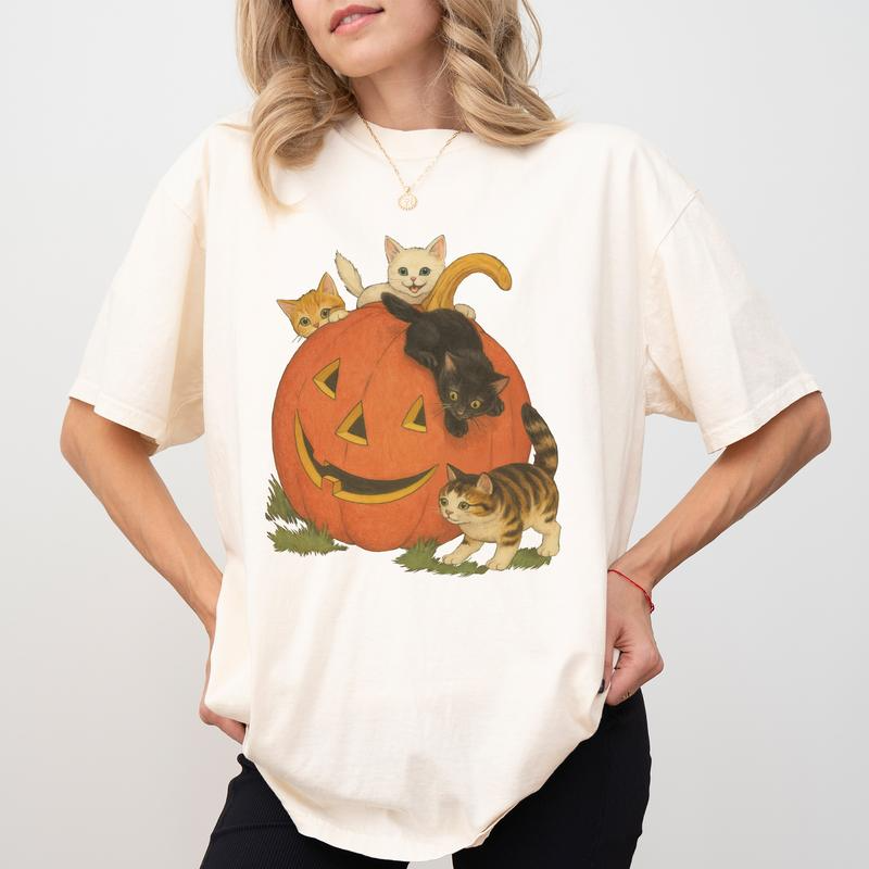 ChicCotton Vintage 90s Cat Halloween T-Shirt / Sweatshirt / Hoodie