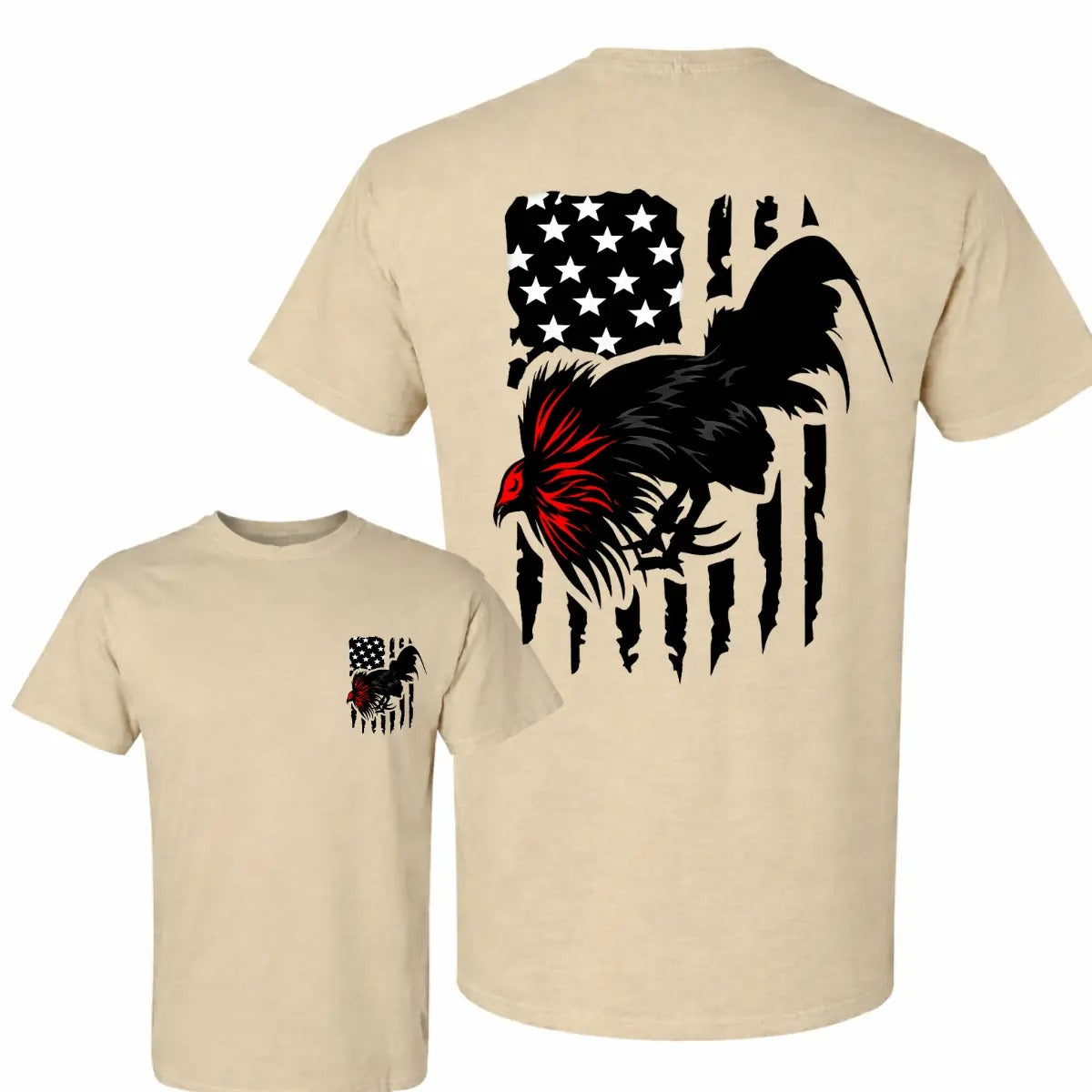 Gamefowl Rooster USA Flag T-Shirt / Sweatshirt / Hoodie
