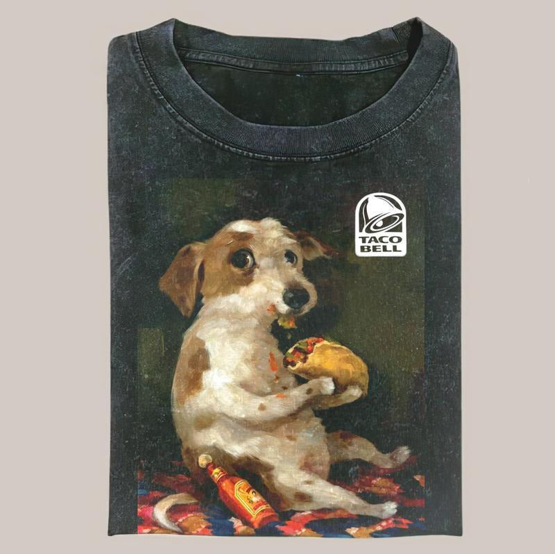 Dog Chill With Taco Bell Vintage Graphic T-Shirt / Sweatshirt / Hoodie