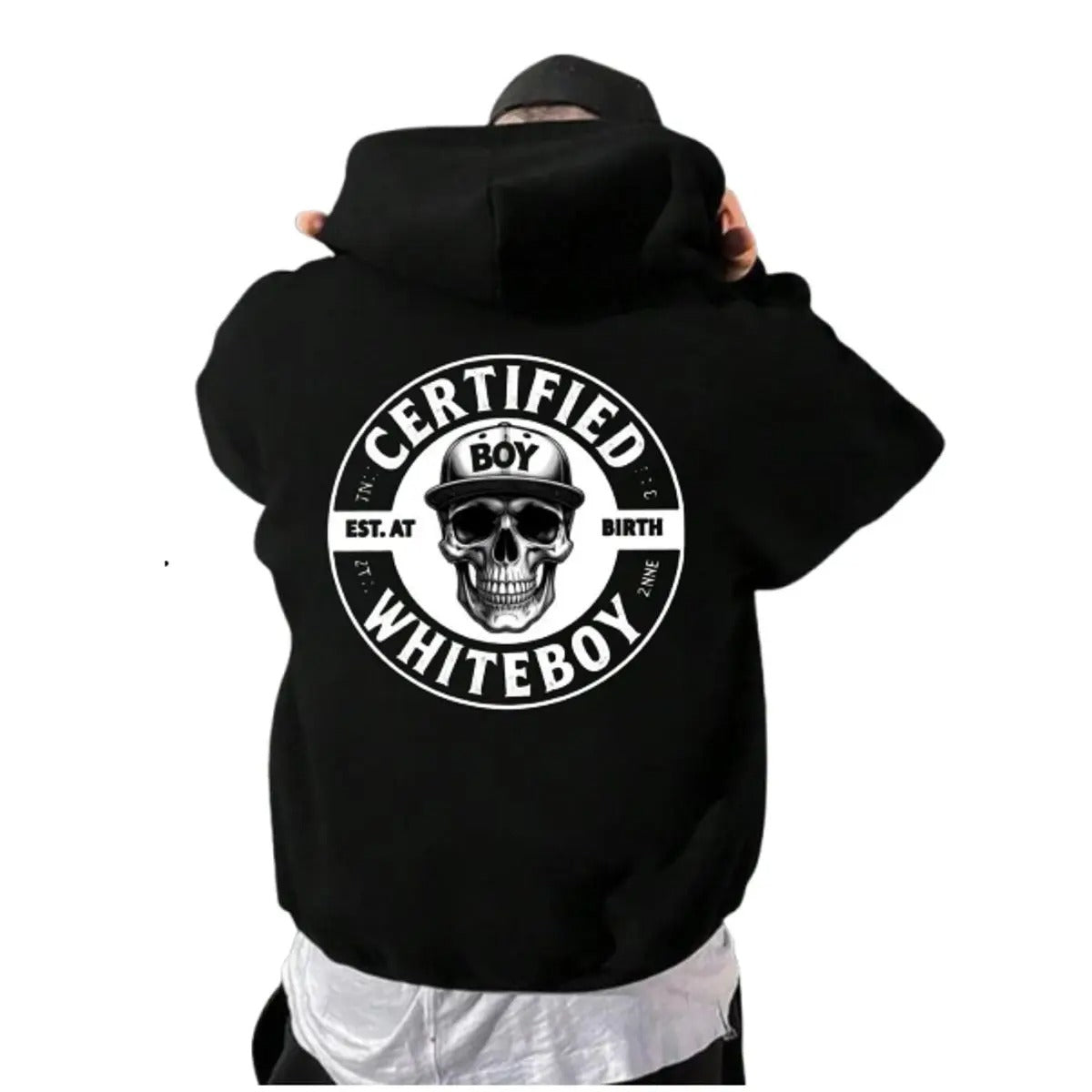 Certified Whiteboy Skull Graphic Dark Aesthetic Street Fashion T-Shirt / Sweatshirt / Hoodie