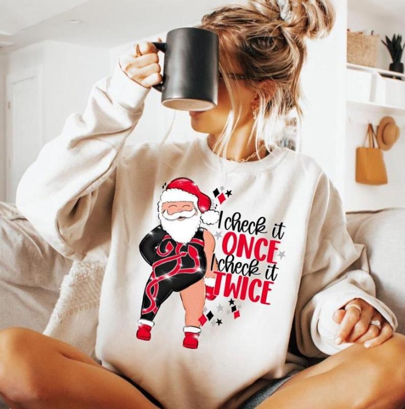 Santa I Check It Once Check It Twice Era Inspired Unisex T-Shirt / Sweatshirt / Hoodie