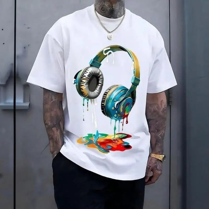 Classic Vibrant Headphones Graphic Street Hip-Hop Style T-Shirt / Sweatshirt / Hoodie