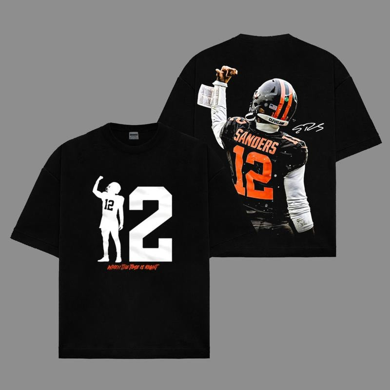 Shedeur Sanders 12 Celly For Dawg Pound Browns Football Fans T-Shirt / Sweatshirt / Hoodie