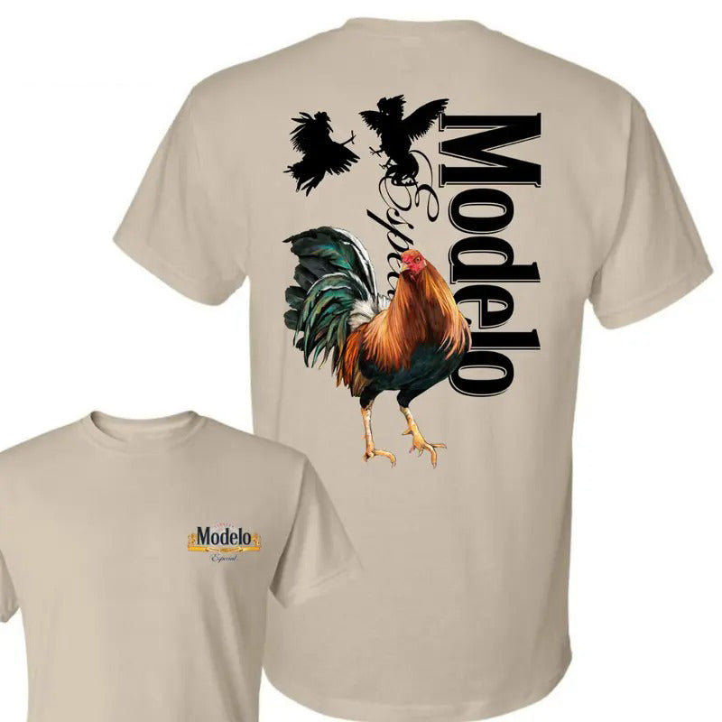 Modelo Rooster Bold Rooster Graphic With Dynamic Fighting Cocks T-Shirt / Sweatshirt / Hoodie