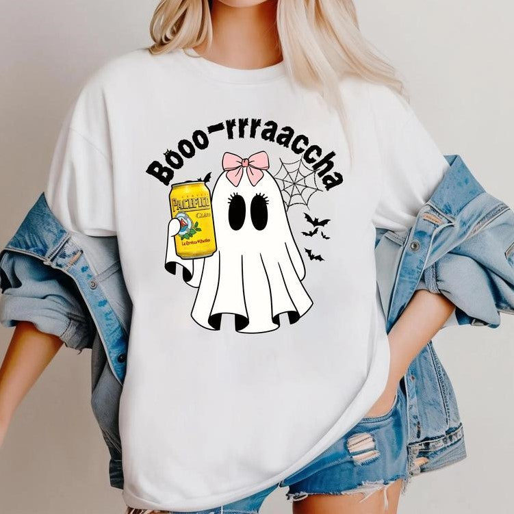 Cute Boo Ghost Halloween Party Drinking Beer & Ghost Lovers T-Shirt / Sweatshirt / Hoodie