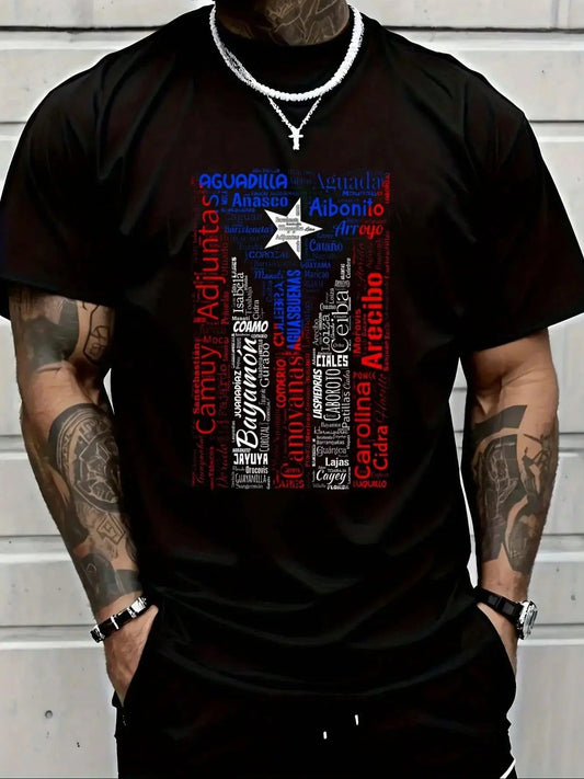 Puerto Rican Flag With Towns And Cities Of Puerto Rico T-Shirt / Sweatshirt / Hoodie