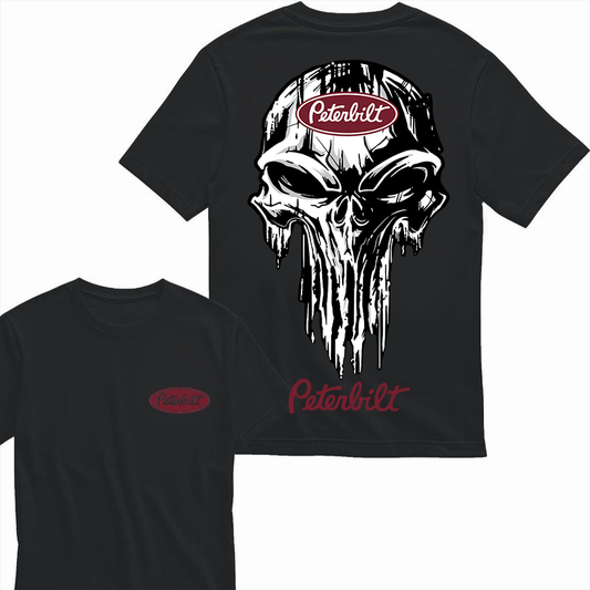 Peterbilt Skull Grunge Trucking Culture Graphic T-Shirt / Sweatshirt / Hoodie