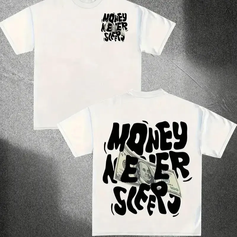 Money Never Sleeps Trendy Print T-Shirt / Sweatshirt / Hoodie