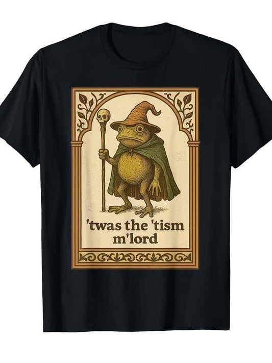 Funny Wizard Frog Autism Consciousness This Is My Disease Medieval Frog Pattern T-Shirt / Sweatshirt / Hoodie