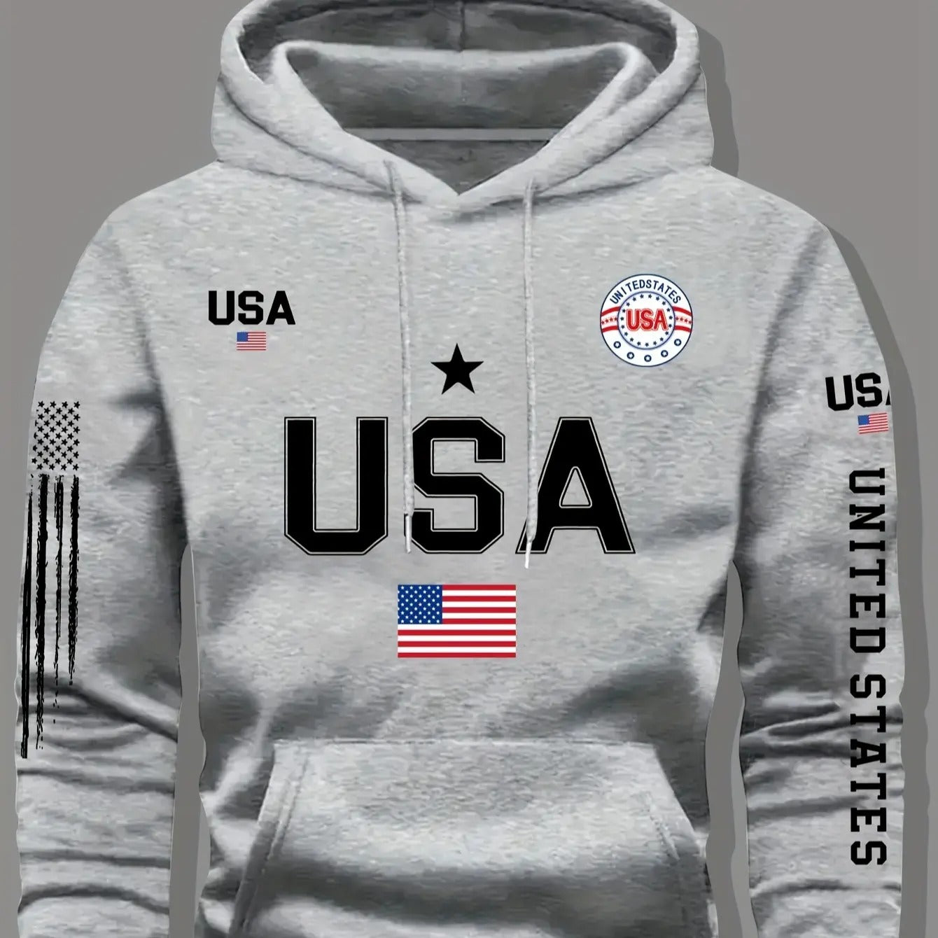 USA Flag Print Unisex Casual T-Shirt / Sweatshirt / Hoodie