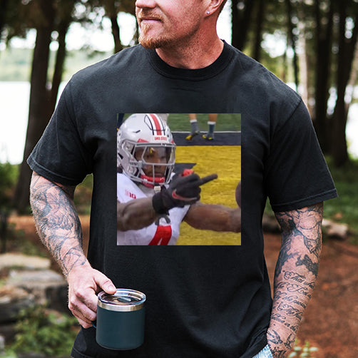 Jeremiah Smith Flips Off Michigan Fan Football T-Shirt / Sweatshirt / Hoodie