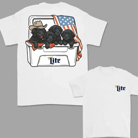 Dogs Beer 4th Of July Black LITE T-Shirt / Sweatshirt / Hoodie