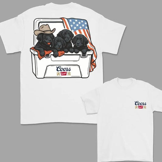 Dogs Beer 4th Of July Black Labrador Banquct  T-Shirt / Sweatshirt / Hoodie