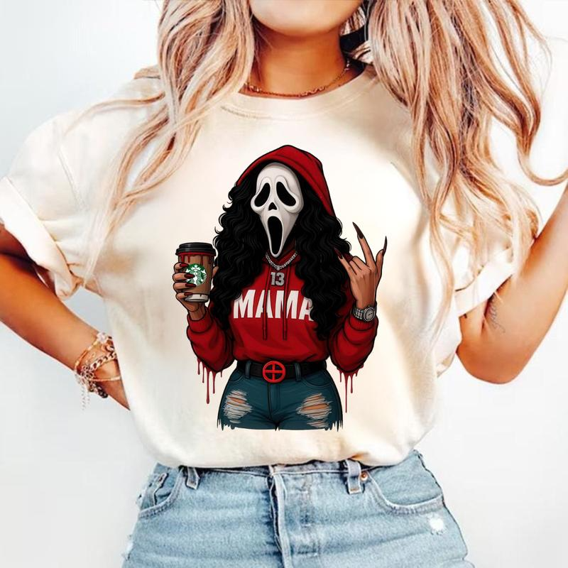 Spooky Mama Halloween Cool Mom Gift Graphic T-Shirt / Sweatshirt / Hoodie