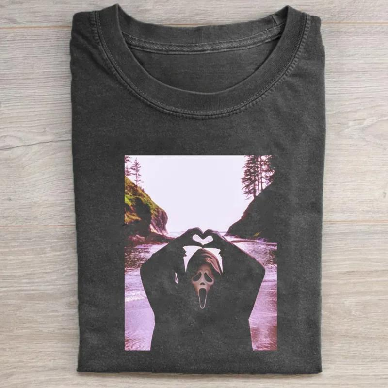 Ghostface Heart Spooky Halloween Graphic T-Shirt / Sweatshirt / Hoodie