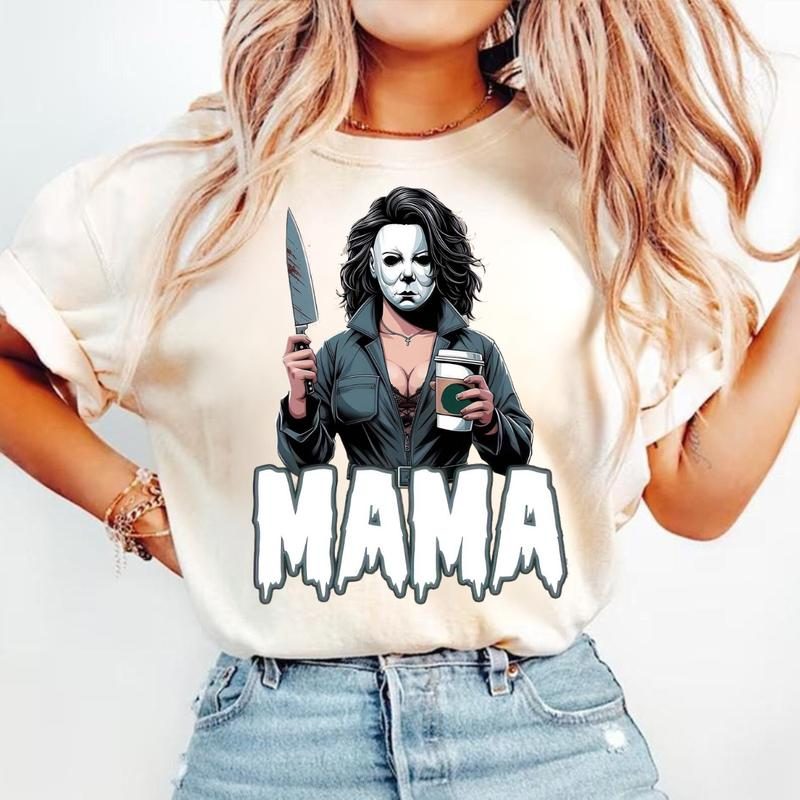 Spooky Mama Halloween Cool Mom Gift Graphic T-Shirt / Sweatshirt / Hoodie