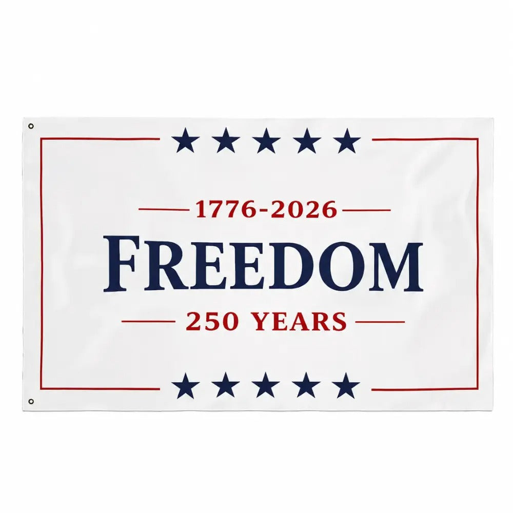 Freedom 250 Years Patriotic USA Anniversary Flag