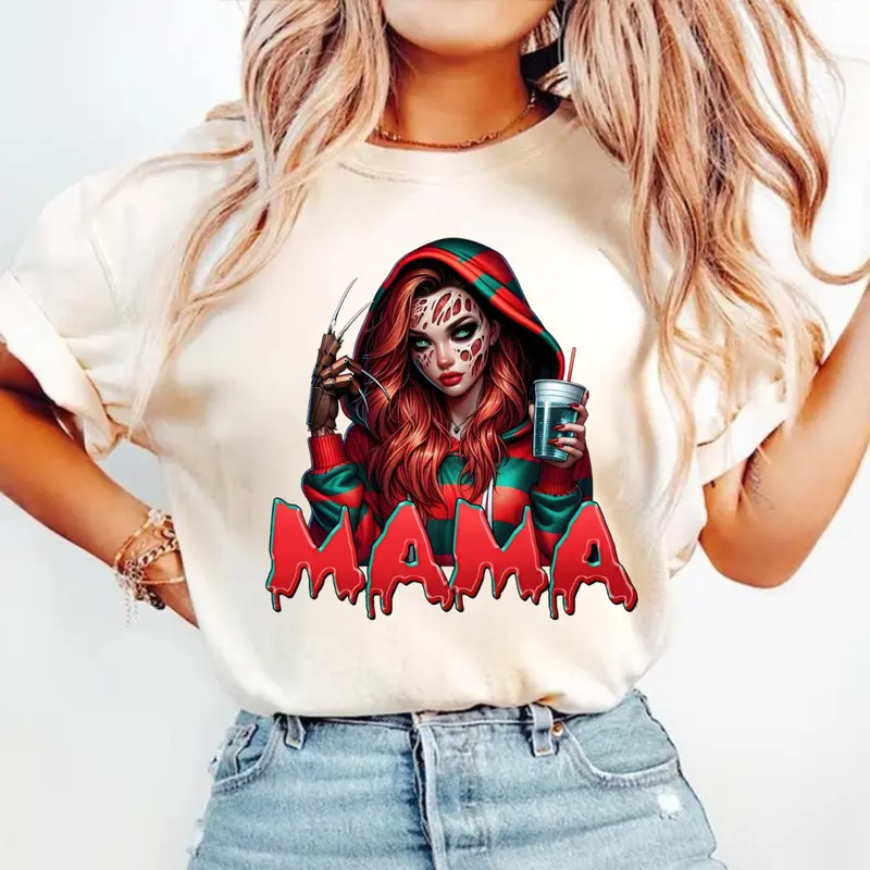 Spooky Mama Halloween Cool Mom Gift Graphic T-Shirt / Sweatshirt / Hoodie