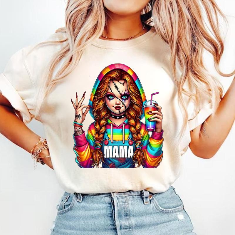 Spooky Mama Halloween Cool Mom Gift Graphic T-Shirt / Sweatshirt / Hoodie