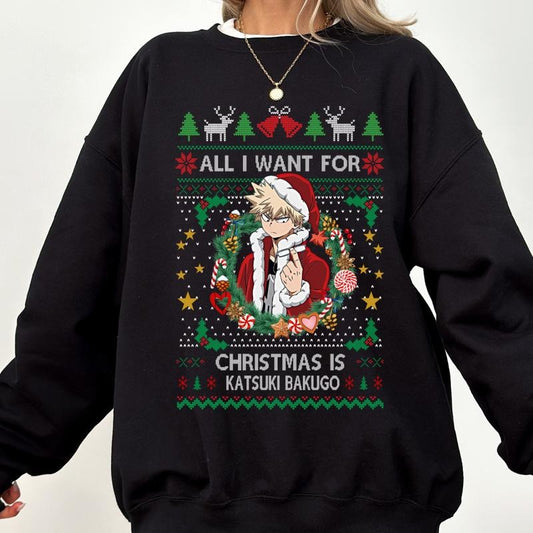 Katsuki Bakugo My Hero Academia Christmas T-Shirt / Sweatshirt / Hoodie