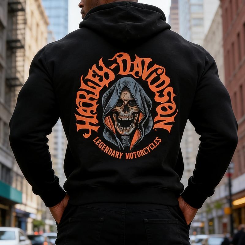 Legendary Motorcycles Casual Skull Graphic T-Shirt / Sweatshirt / Hoodie