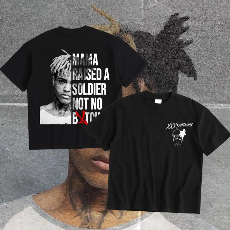 XXXTentacion Mama Raised A Soldier Vintage Rapper T-Shirt / Sweatshirt / Hoodie