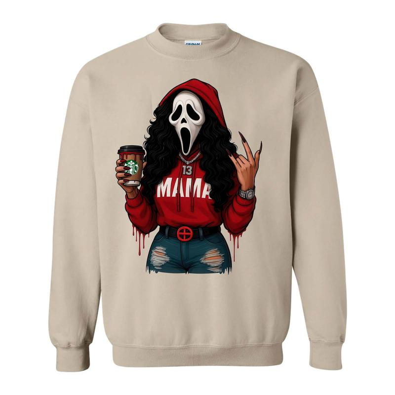 Spooky Mama Halloween Cool Mom Gift Graphic T-Shirt / Sweatshirt / Hoodie