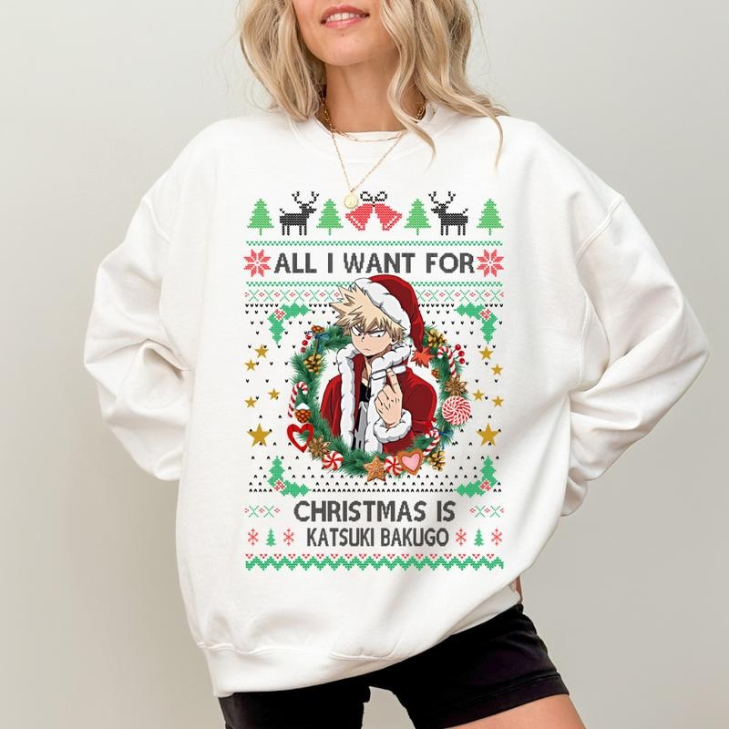 Katsuki Bakugo My Hero Academia Christmas T-Shirt / Sweatshirt / Hoodie