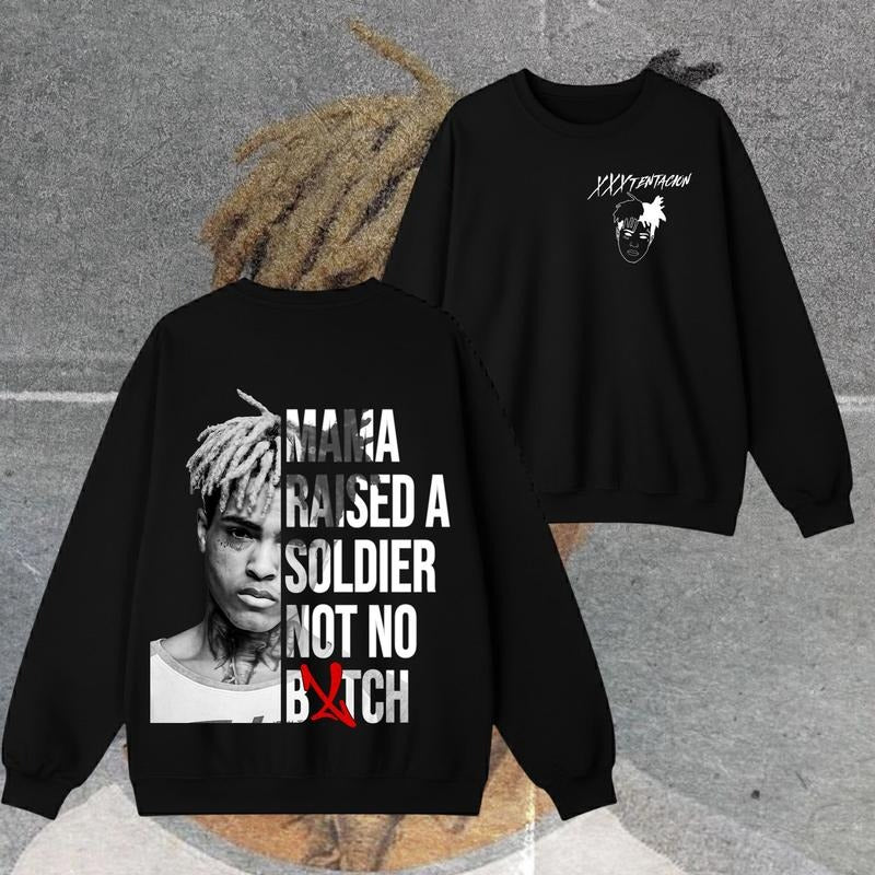 XXXTentacion Mama Raised A Soldier Vintage Rapper T-Shirt / Sweatshirt / Hoodie