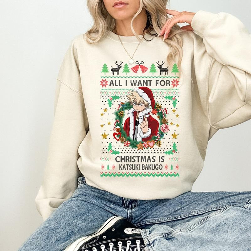 Katsuki Bakugo My Hero Academia Christmas T-Shirt / Sweatshirt / Hoodie