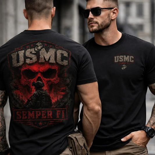 USMC Semper Fi Skull Soldier T-Shirt / Sweatshirt / Hoodie
