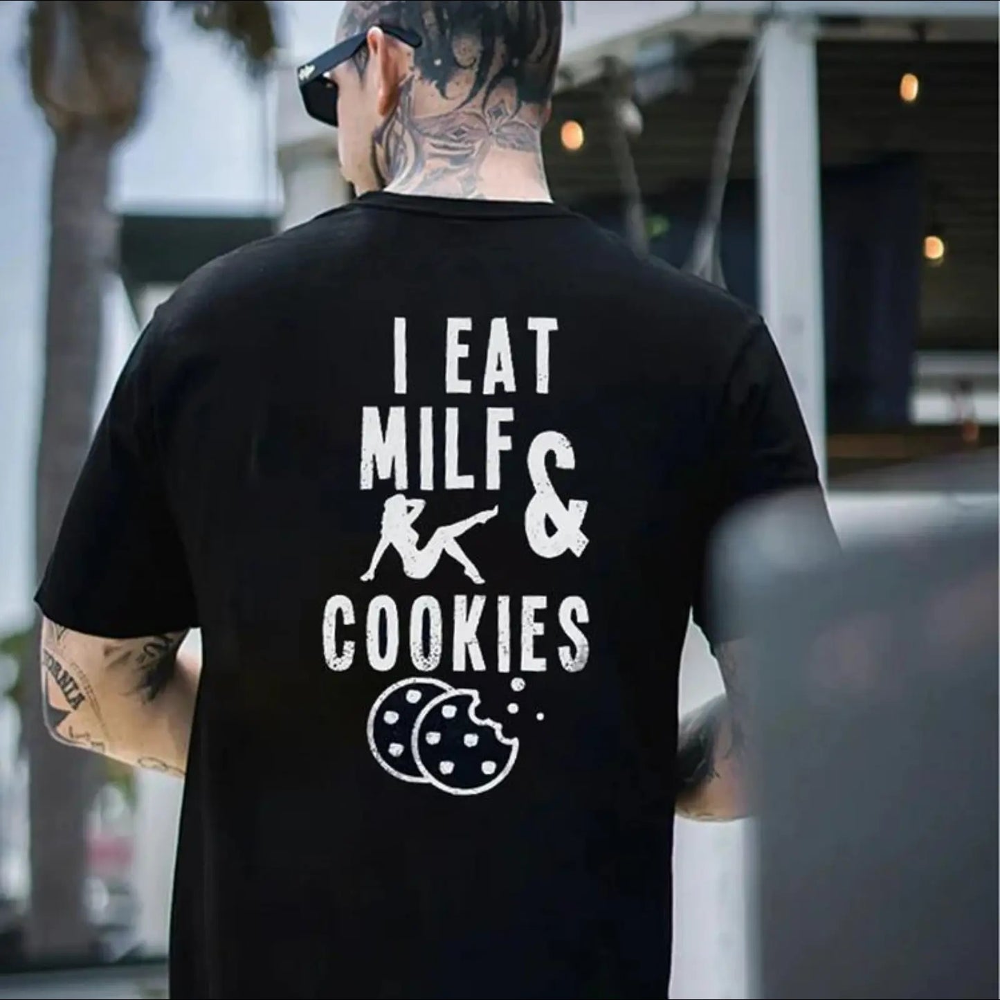 I Eat Milf & Cookies Funny Graphic T-Shirt / Sweatshirt / Hoodie