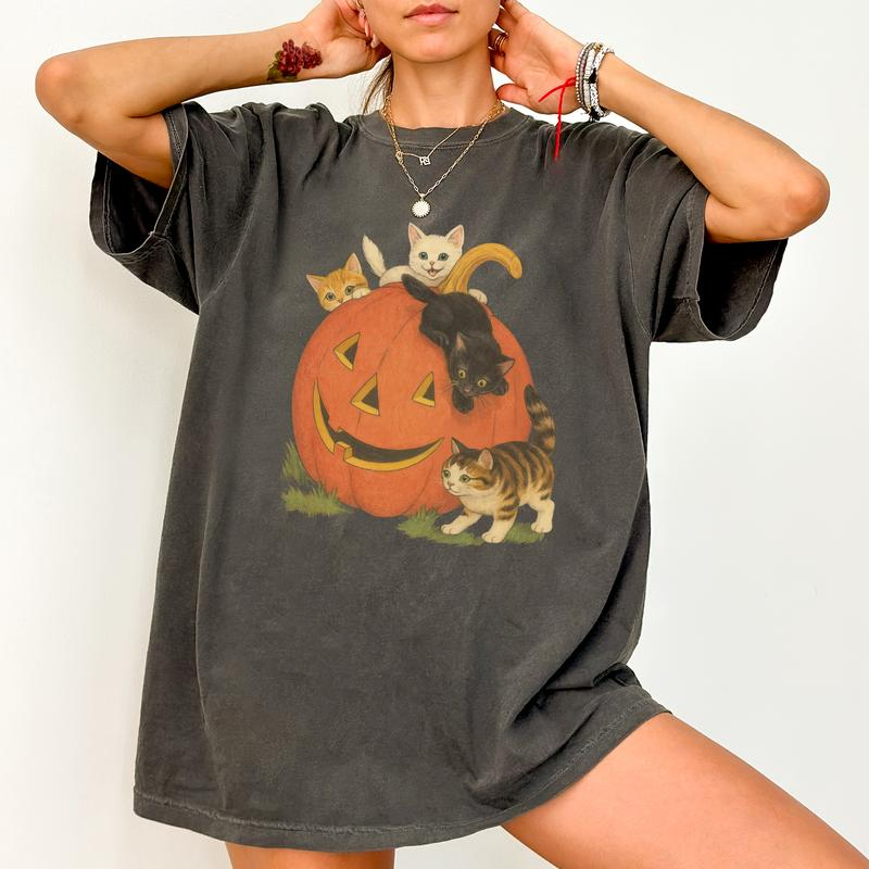 ChicCotton Vintage 90s Cat Halloween T-Shirt / Sweatshirt / Hoodie