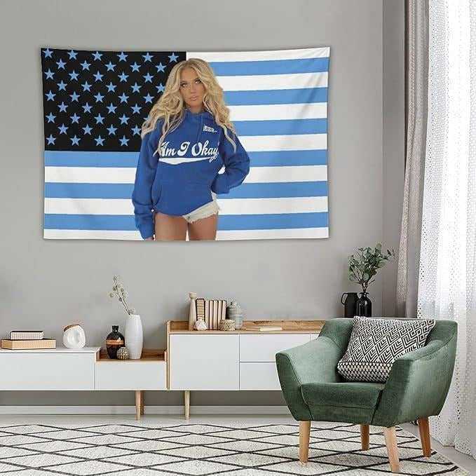 Megan Music Moroney Flag Tapestry Poster Art Home Decoration