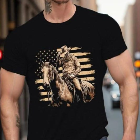Cowboy On Horse Print T-Shirt / Sweatshirt / Hoodie