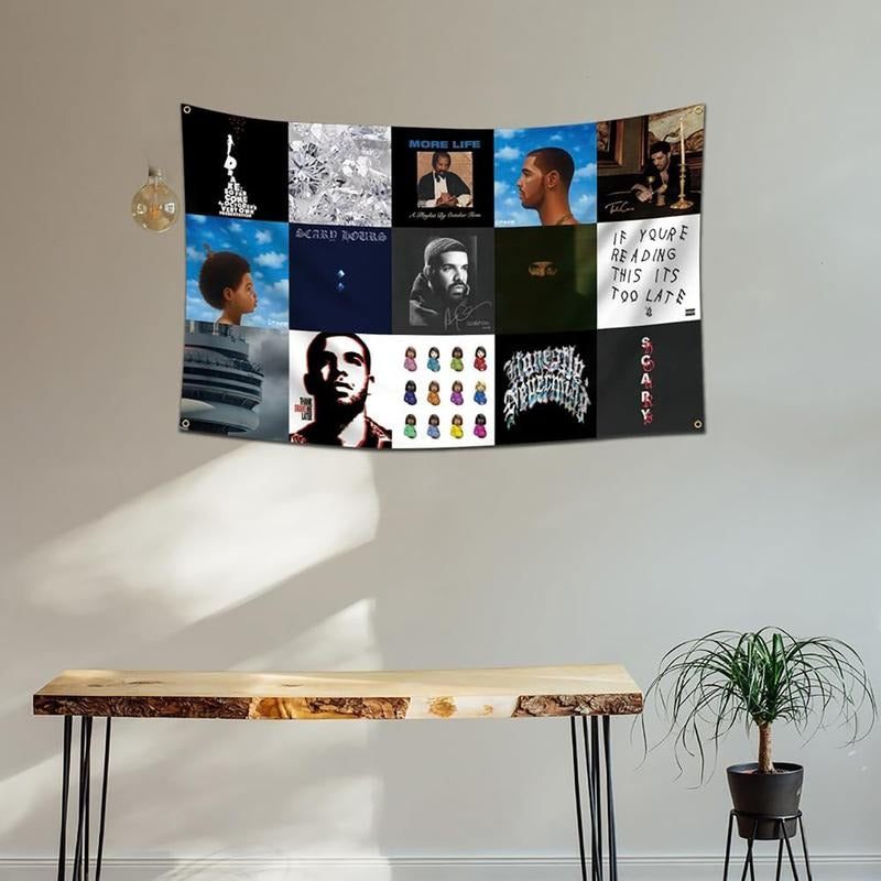 Rapper Music Album Cover Flag
