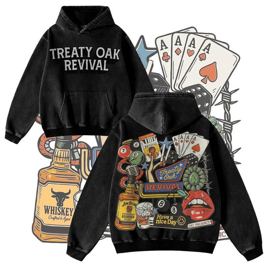 Treaty Oak Revival Western Vintage Bar Cowboy Graphic Rock Music Lover T-Shirt / Sweatshirt / Hoodie