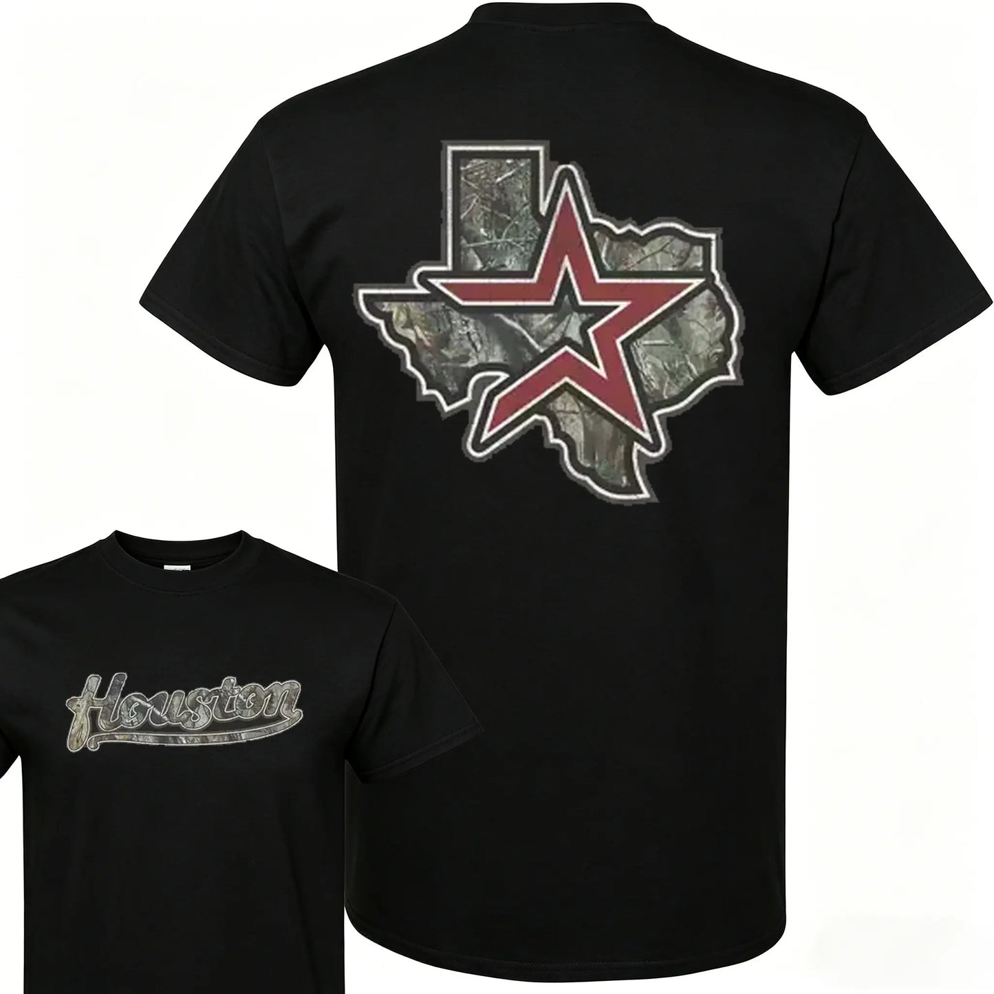 Houston Texas Camo Star Graphic T-Shirt / Sweatshirt / Hoodie