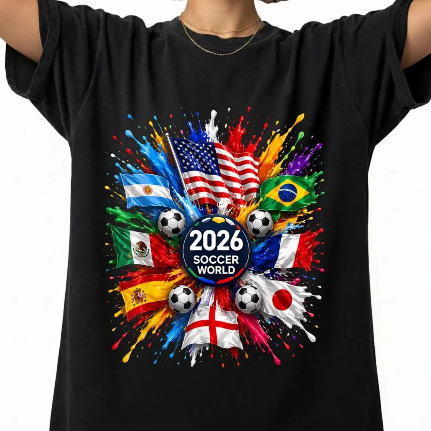 2026 Soccer World Stylish Flag T-Shirt / Sweatshirt / Hoodie